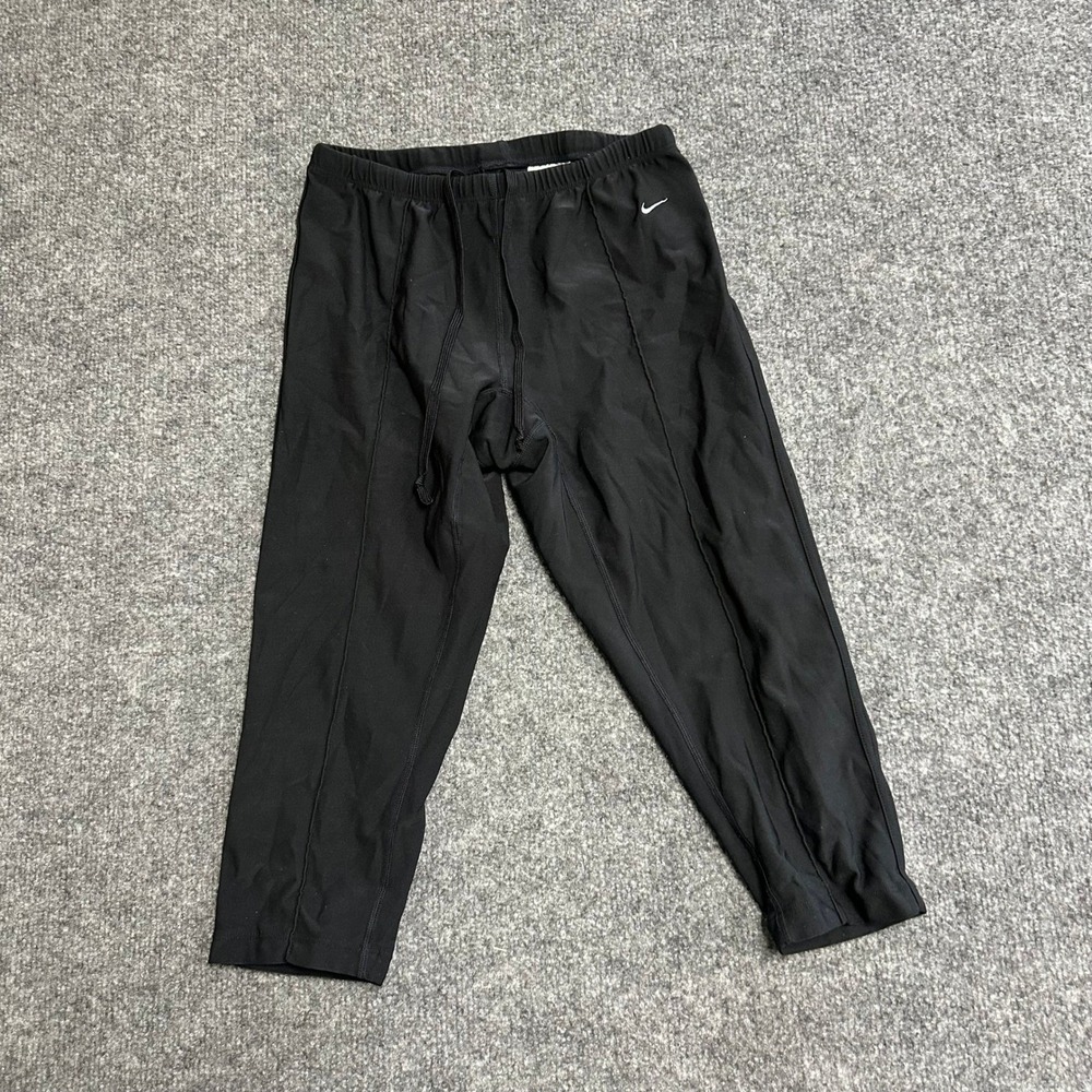Nike Capri Leggings Womens Size S Black Athletic Running Drawstring Tight Fit